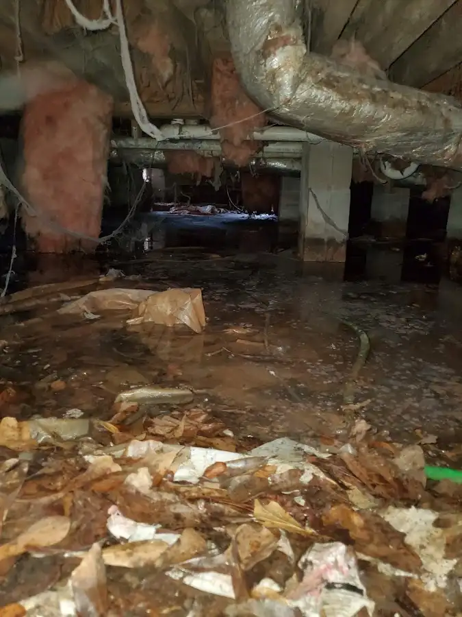 Crawl space flood assessment for Commercial Water Damage Restoration in Castle Pines Village